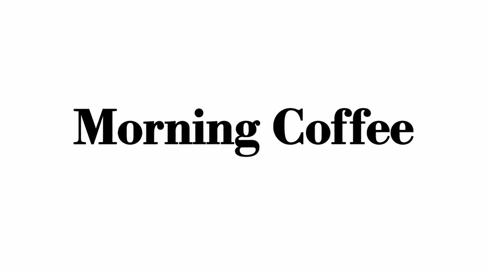 모닝커피 명함 — 흰 배경에 검은색 Morning Coffee 글씨