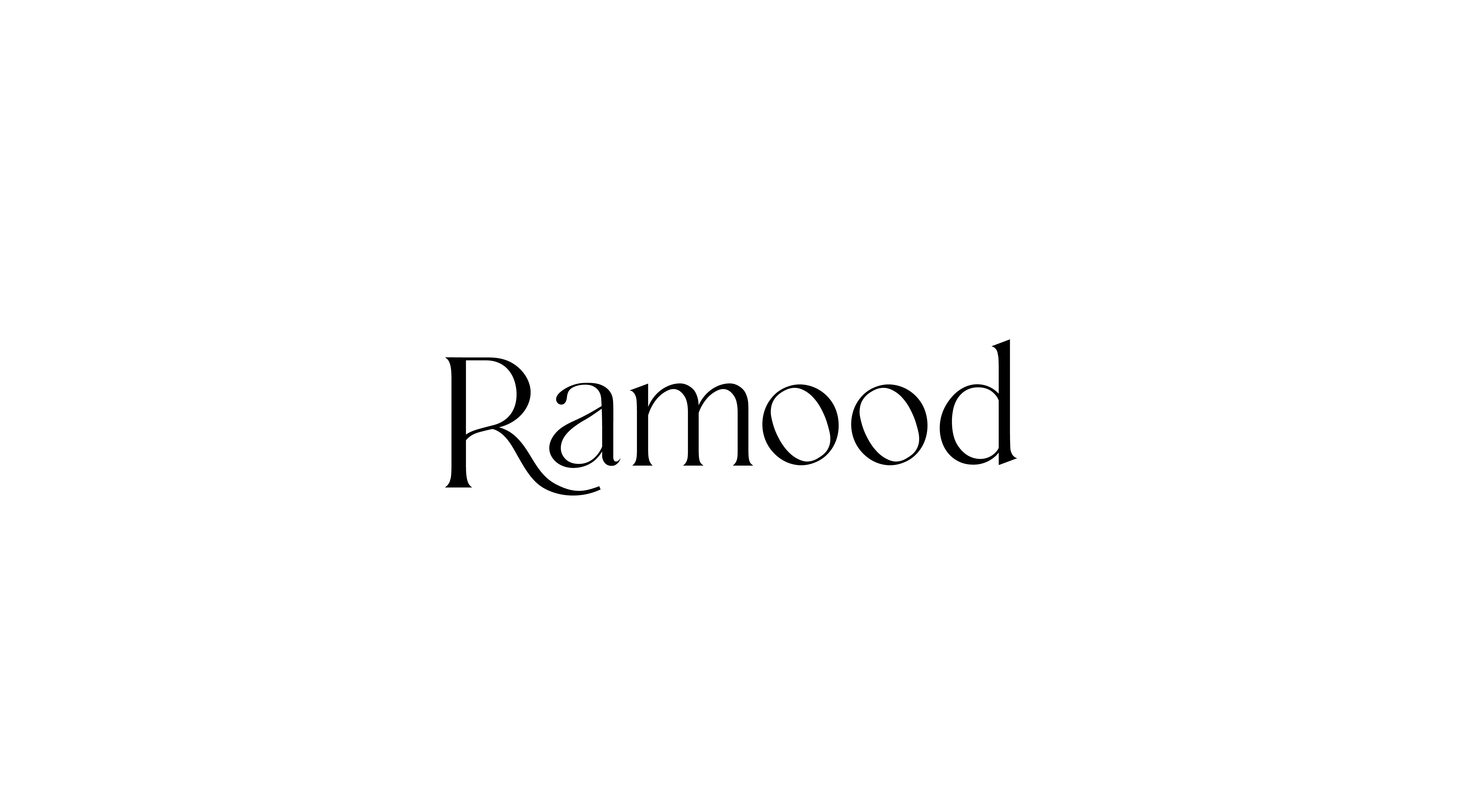 라무드스냅 명함 — 흰 배경에 검은색 Ramood 로고